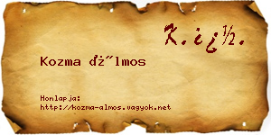 Kozma Álmos névjegykártya